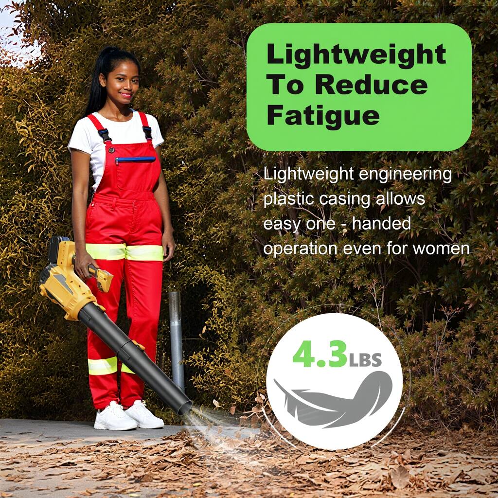 Lightweight To Reduce Fatigue

Lightweight engineering plastic casing allows easy one-handed operation even for women

4.3 LBS