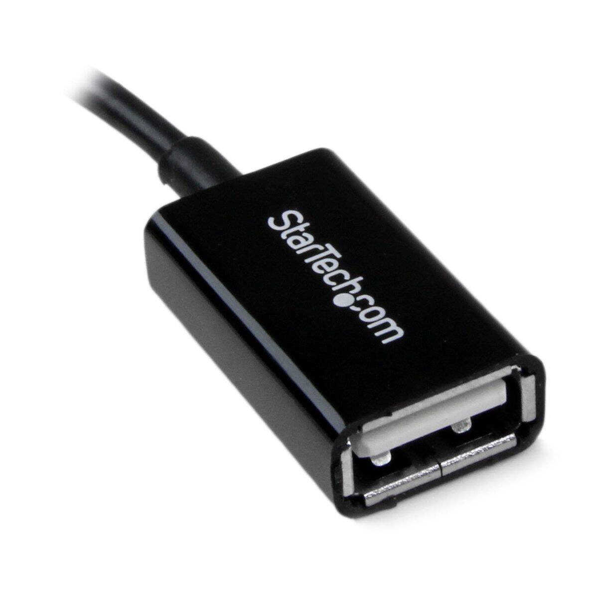 Alt View 1. StarTech.com - StarTech 5" OTG Host Adapter with 5 Pin USB Micro-B Male to 4 Pin USB A Female Connector, 28 AWG.