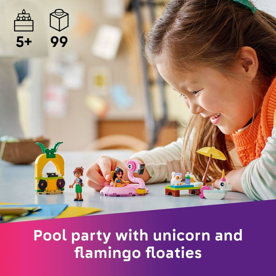 Lego Pool Float LEGO Friends Unicorn & Flamingo Pool Party 42658 6526863 - Best Buy