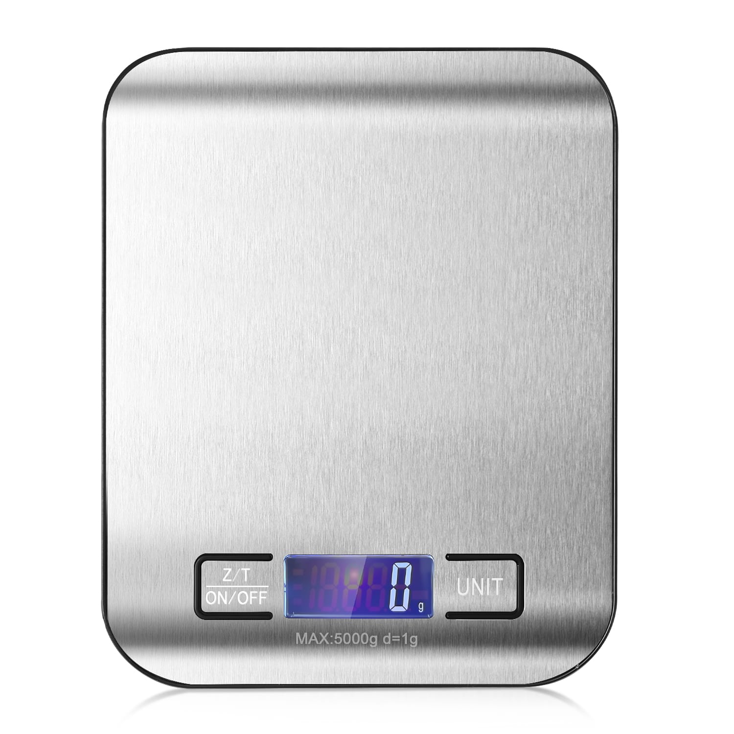 Garnen - Food Scale Digital Kitchen Scale, 1g-5kg Food Scales for Kitchen in Grams Ounces Stainless Steel for Food Baking Cooking - Multicolored