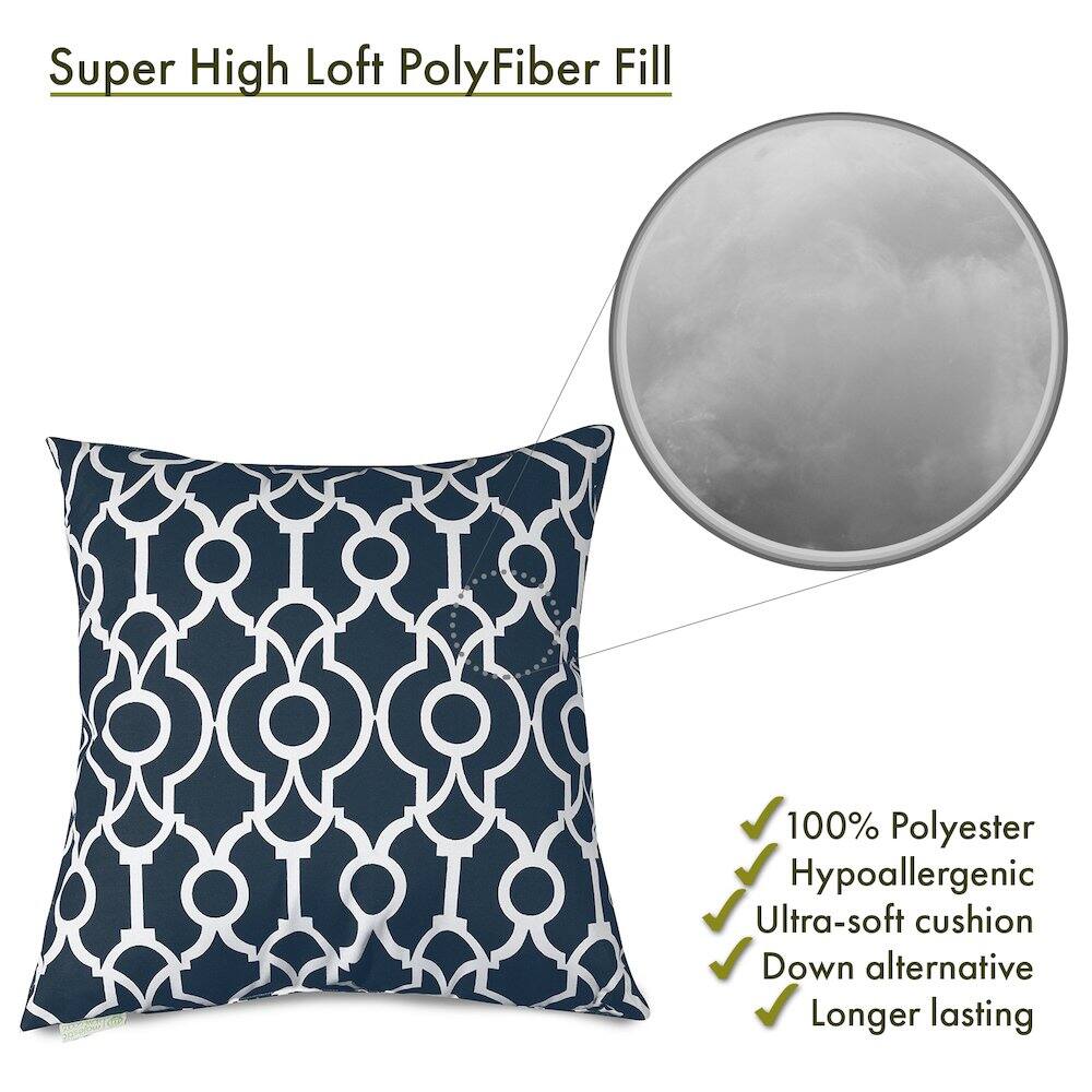 Super High Loft PolyFiber Fill

- 100% Polyester
- Hypoallergenic
- Ultra-soft cushion
- Down alternative
- Longer lasting