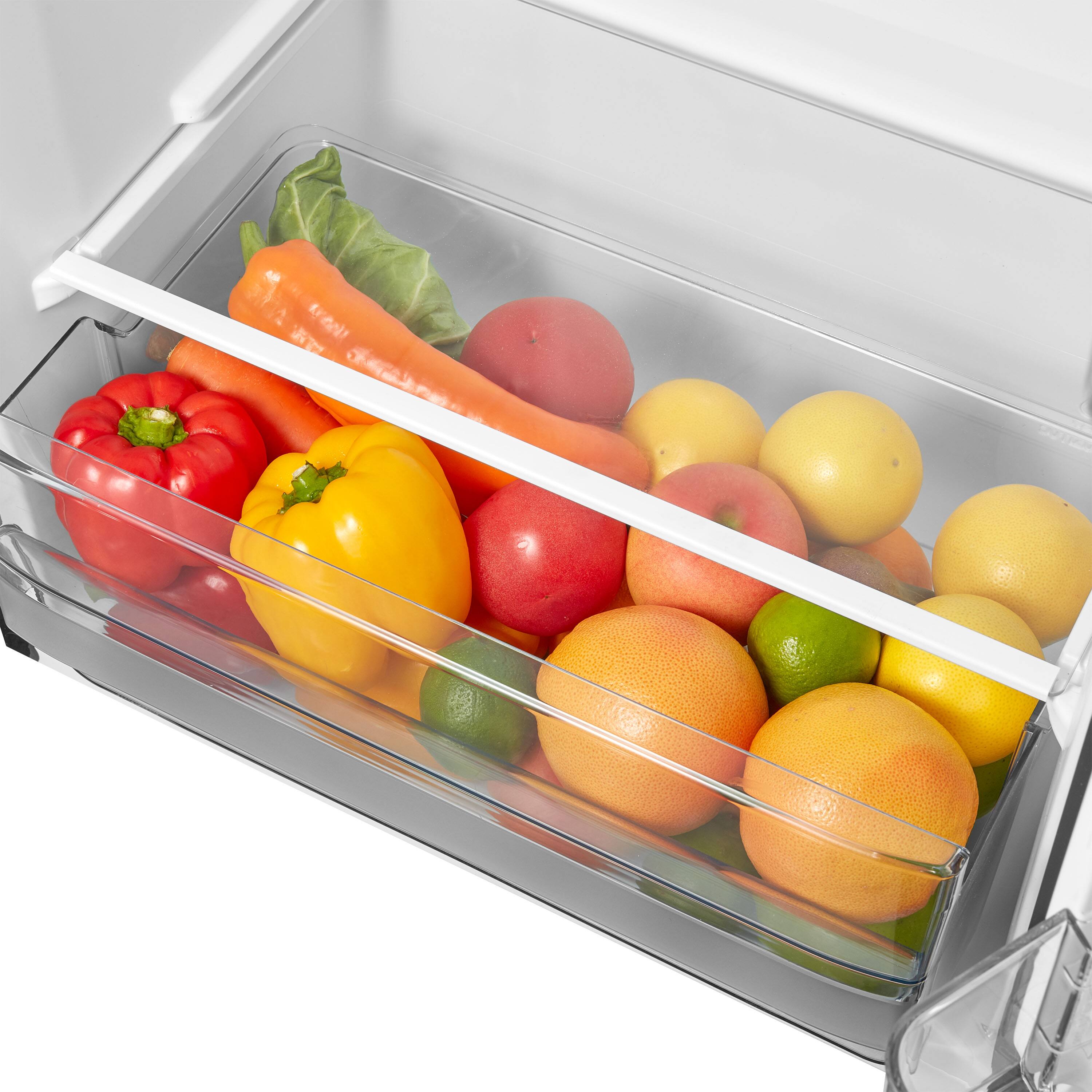 Alt View 6. Insignia™ - 7.2 Cu. Ft. Mini Fridge with Top Freezer and ENERGY STAR Certification - Stainless Steel Look.