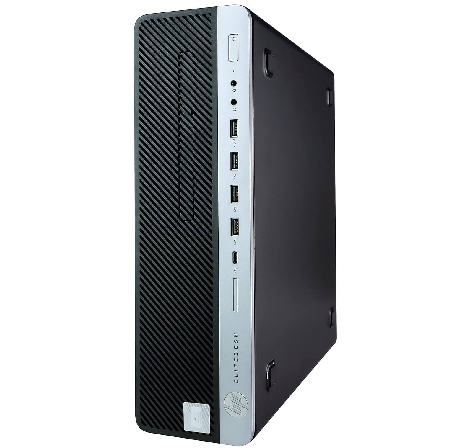 Angle. HP - HP ProDesk 600G4 SFF Desktop PC, Intel Core i5-8500 up to 4.1GHz, 8GB DDR4 RAM, 250GB SSD, USB WiFi, Win11 Pro - Black.