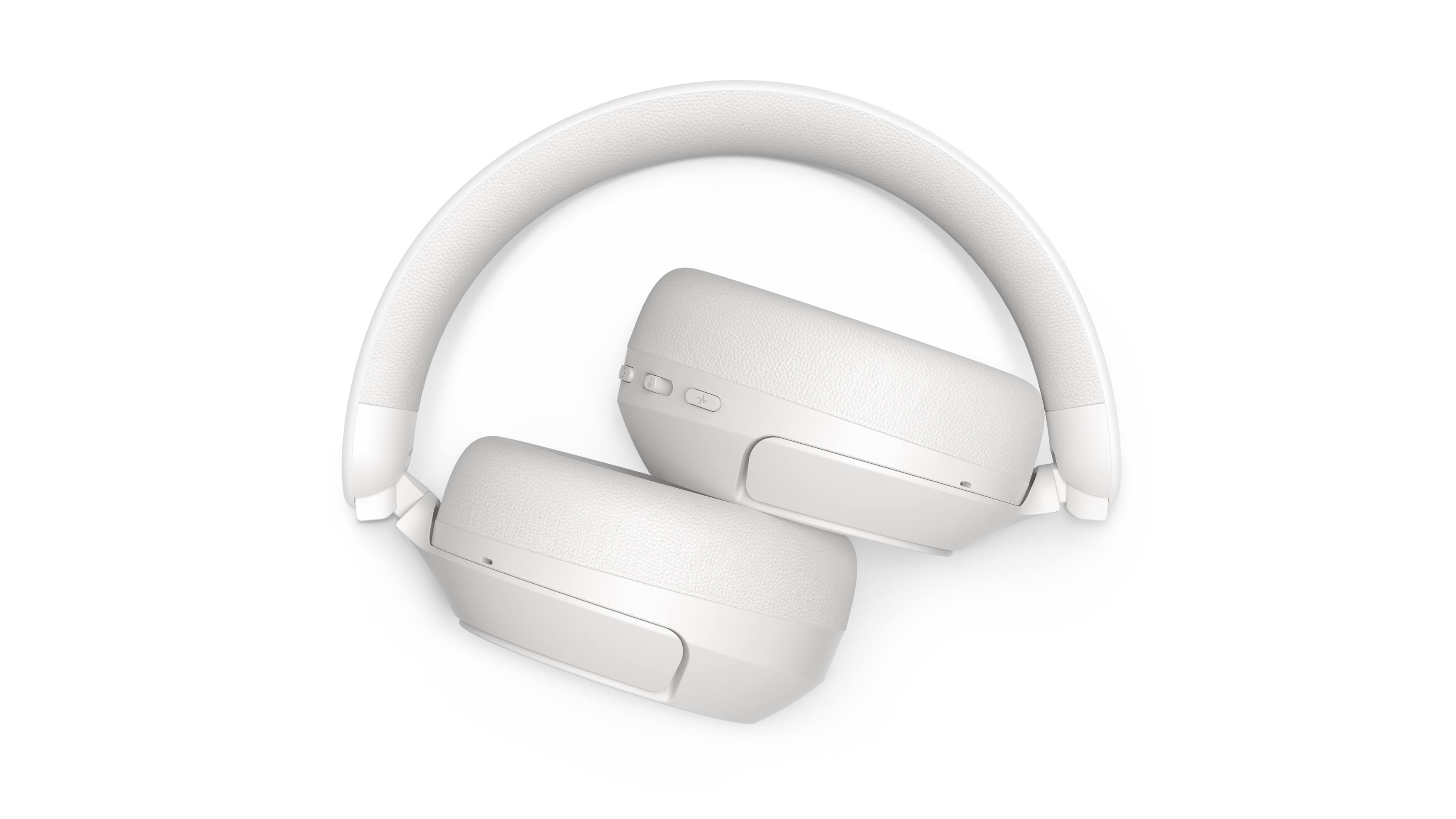 Back. Philips - TAH6000 Wireless Over-Ear Bluetooth Headphones with Adaptive ANC, 80H Playtime (50H ANC), Dynamic Bass - White.