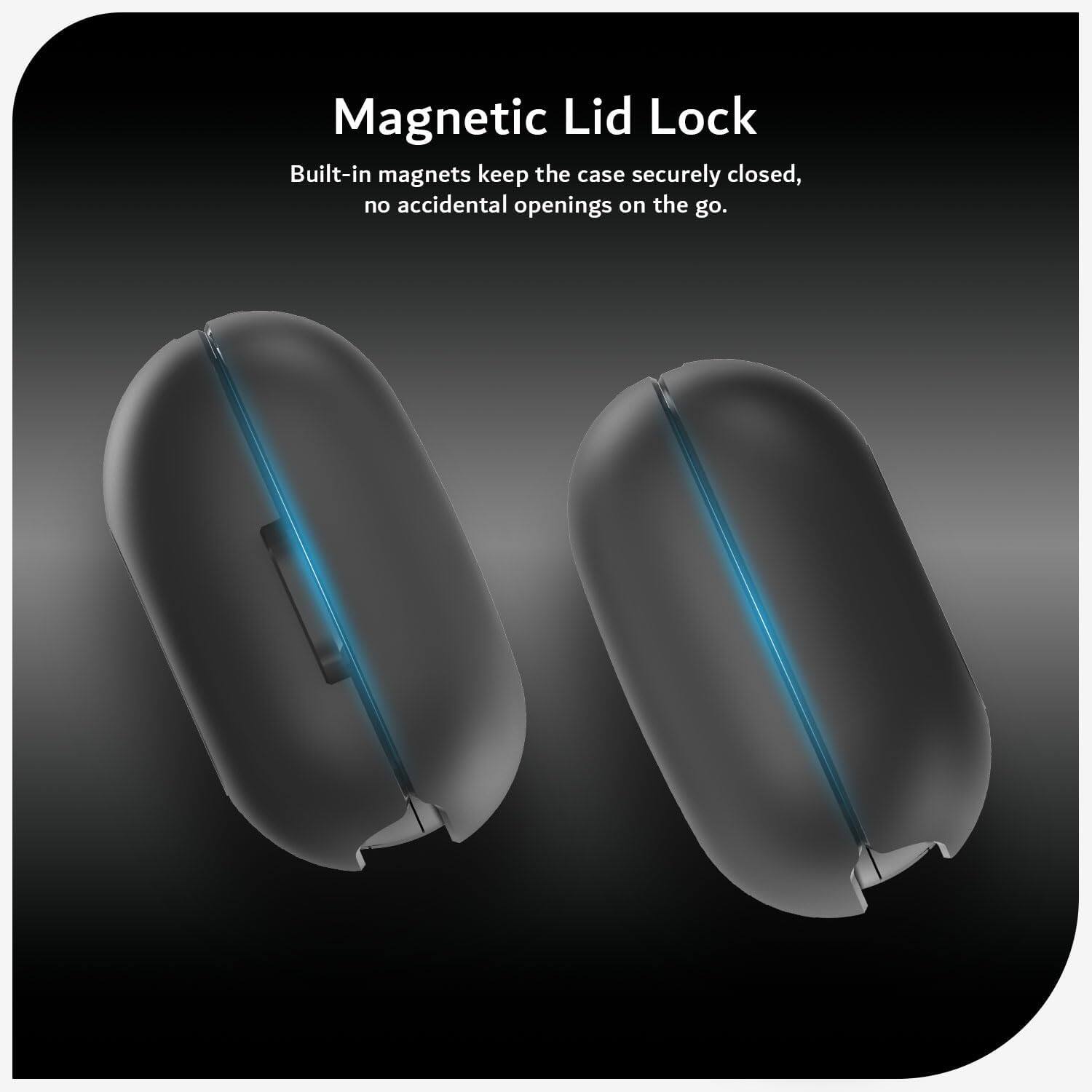 Magnetic Lid Lock  
Built-in magnets keep the case securely closed, no accidental openings on the go.
