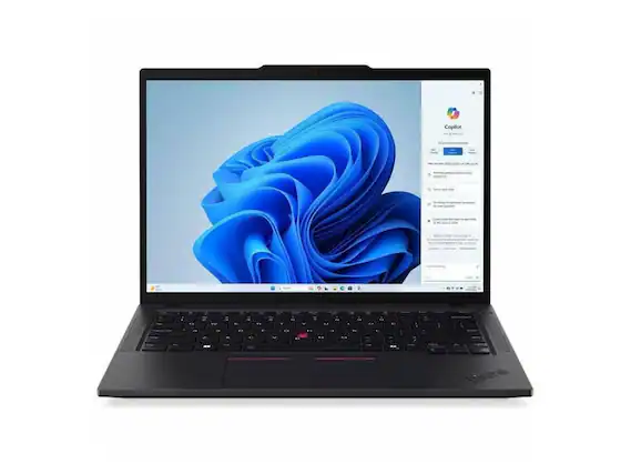 Front. Lenovo - Lenovo ThinkPad 14.0" AMD Ryzen 7 8840U AMD Radeon 780M 16GB Memory 512GB Storage Windows 11 Pro 21MC000CUS - Black.