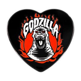 SalesOne LLC - Godzilla Heart-Shaped Enamel Pin - Black