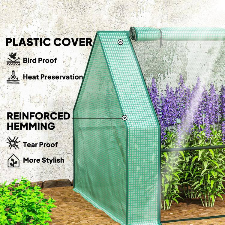 PLASTIC COVER  
- Bird Proof  
- Heat Preservation  

REINFORCED HEMMING  
- Tear Proof  
- More Stylish