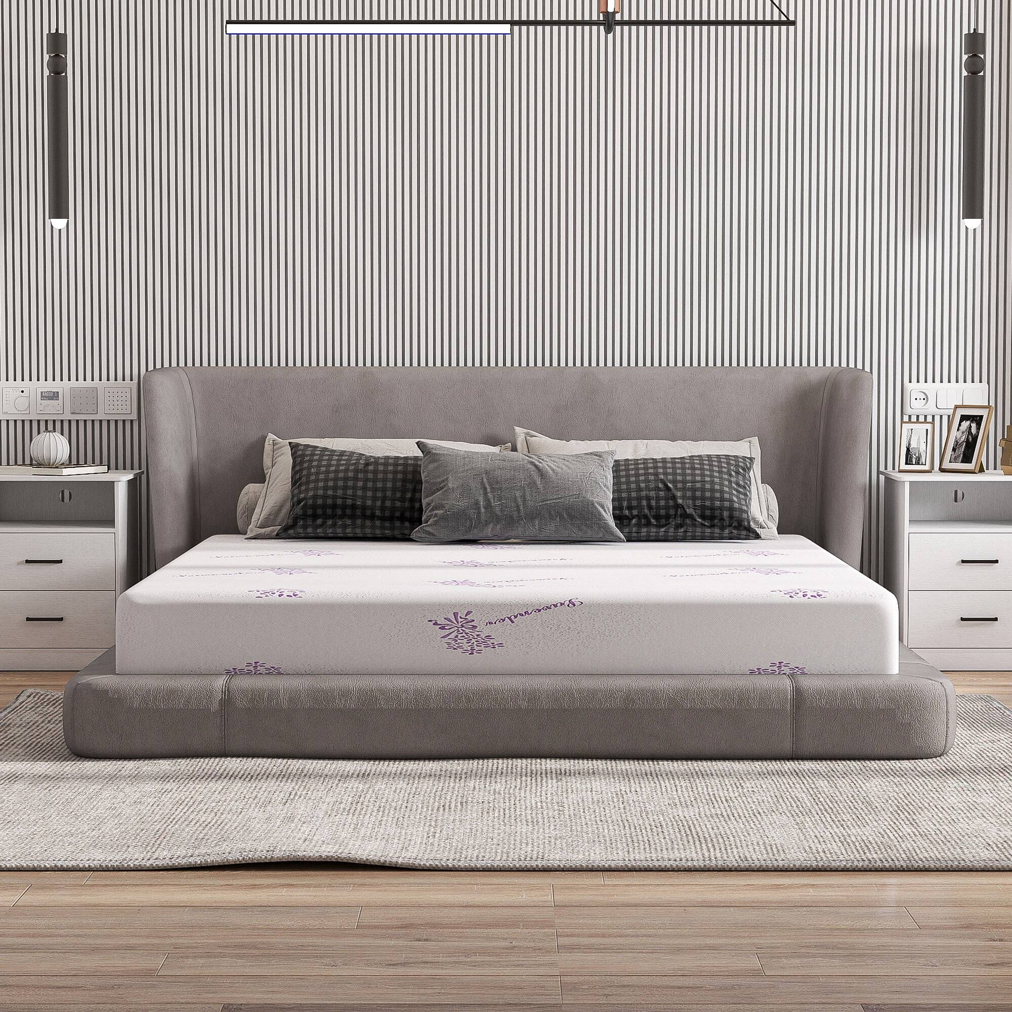 Alt View 8. Kadyn - Lavender-infused AeroFusion Memory Foam Mattress, Cooling Gel, Fiberglass-Free, Medium Firm - Purple.