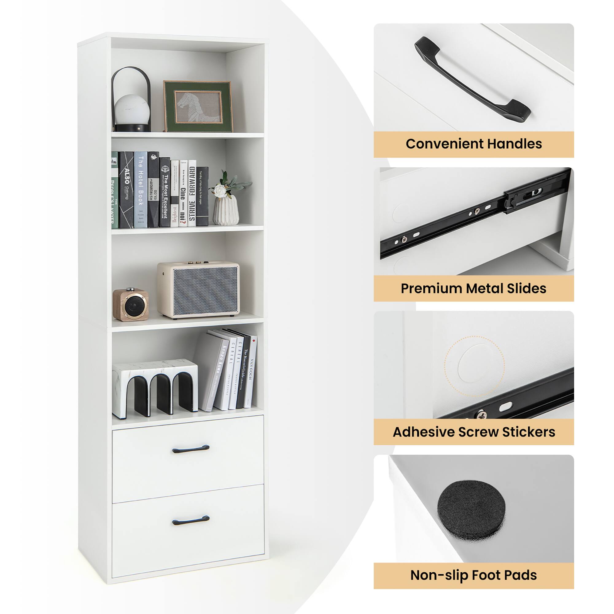 The Hotel Book, The Economist, The Guardian, The Observer, The Times, The Week, The Weekly Standard, Adhesive Screw Stickers, Non-slip Foot Pads