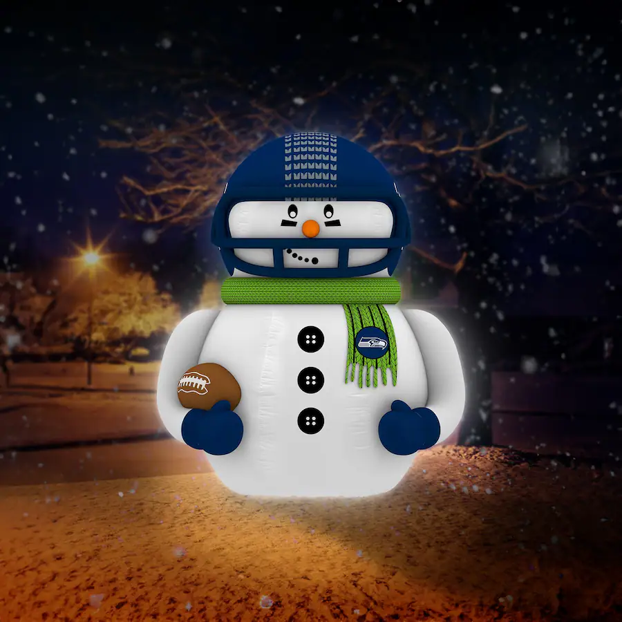 Sporticulture Seattle Seahawks 7' Inflatable Snowman Player Blue ...