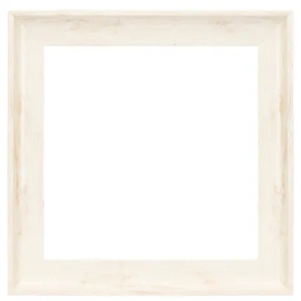 Front. Unique Bargains - 8x8" Resin Floating Frame for Canvas, Vintage Wall Hanging Decor for Home Office Display - White Wooden Grain.