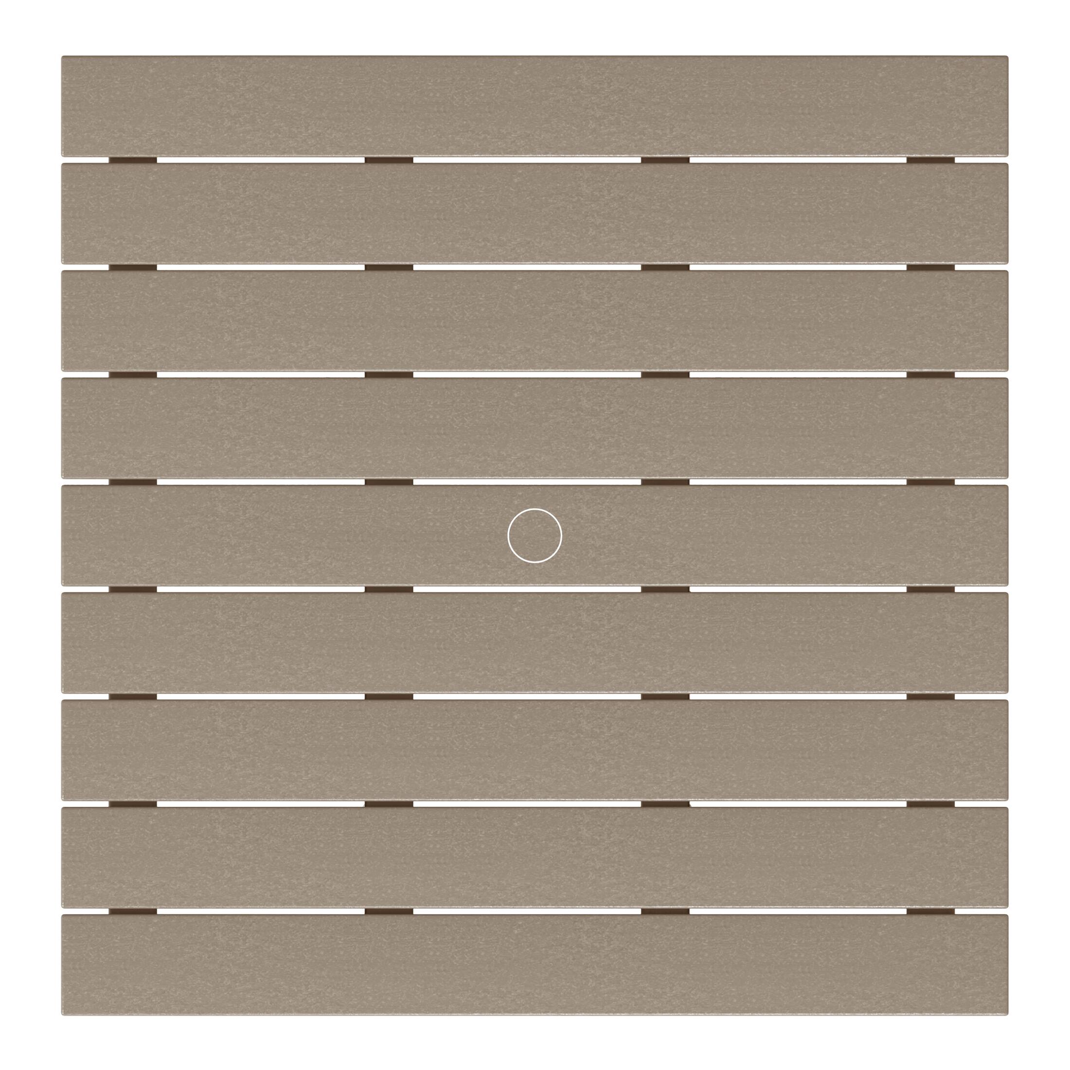Alt View 1. WestinTrends - WestinTrends Malibu Low Outdoor HDPE Square Patio Coffee Table - Weathered Wood.