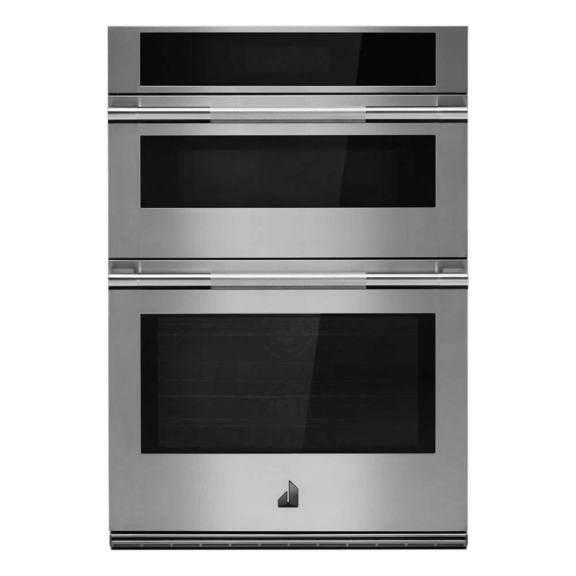 JennAir - RISE 30" Built-In Microwave Combination Electric Wall Oven with Convection - Stainless Steel - Front_Zoom