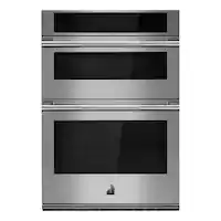 JennAir - RISE 30" Built-In Microwave Combination Electric Wall Oven with Convection - Stainless Steel - Front_Zoom