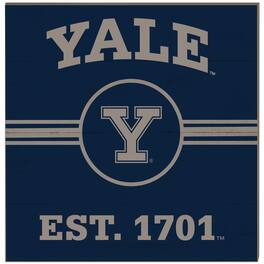 Jardine - Yale Bulldogs 10'' x 10'' Retro Team Plaque - Navy