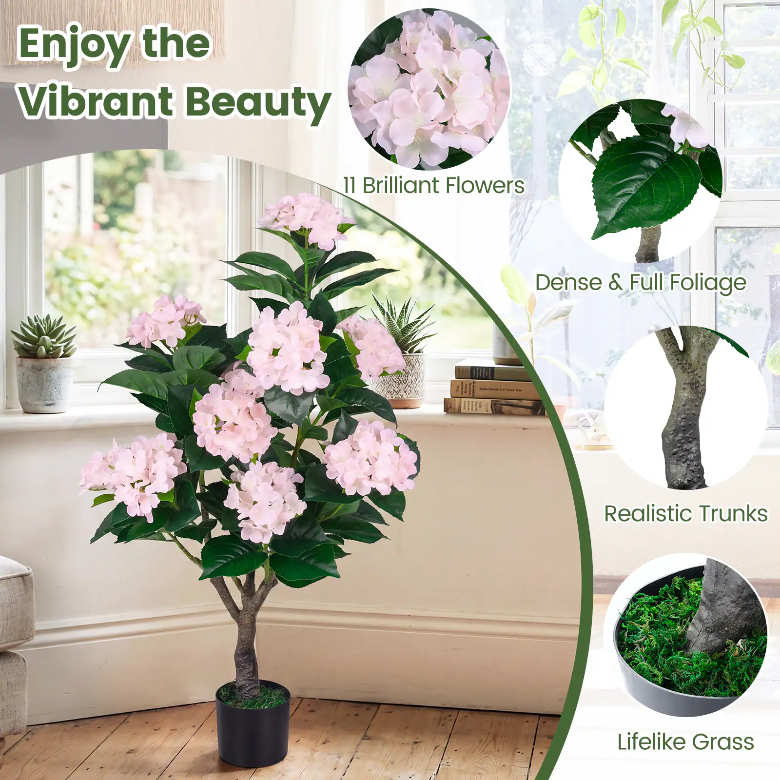 Enjoy the Vibrant Beauty

11 Brilliant Flowers

Dense & Full Foliage

Realistic Trunks

Lifelike Grass