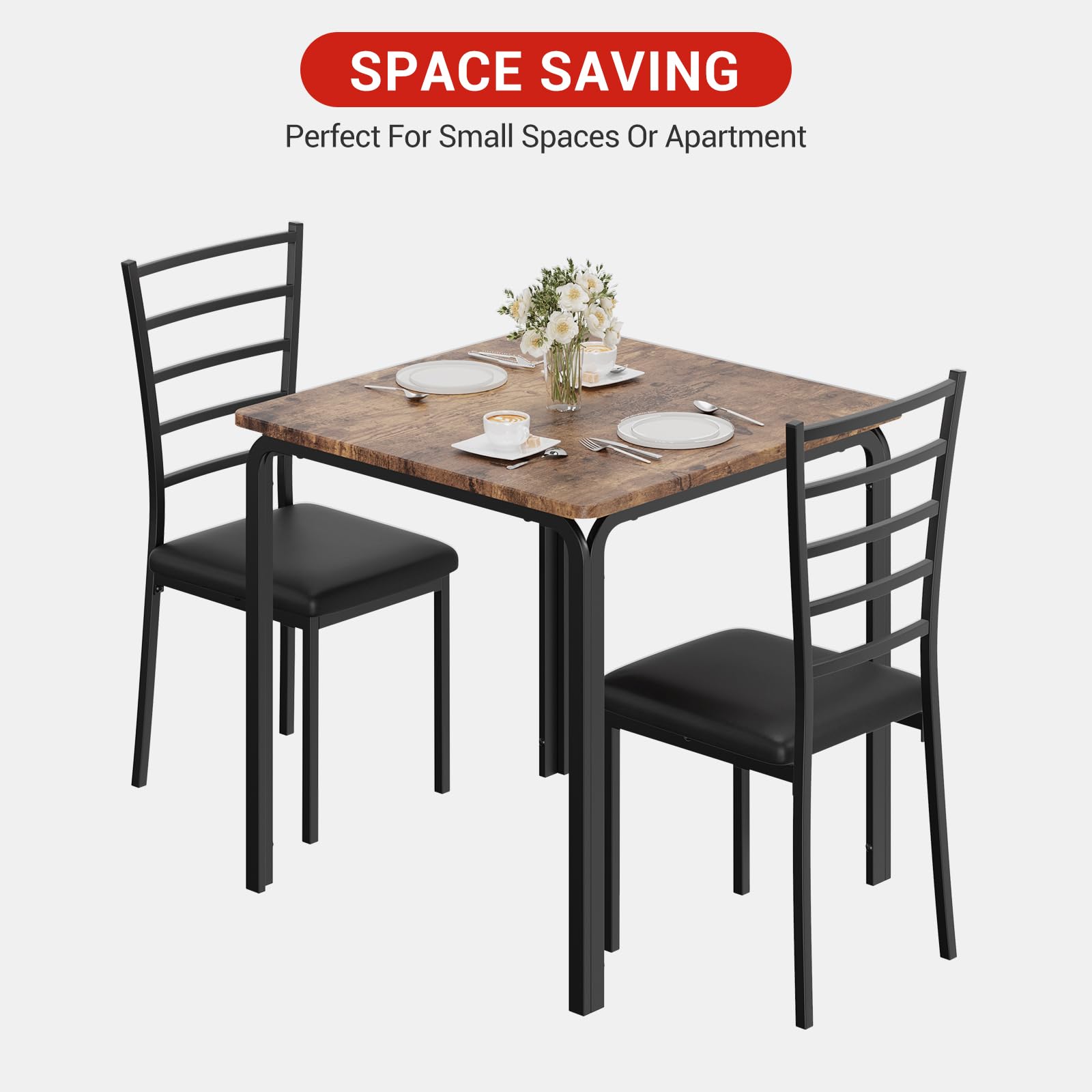 SPACE SAVING  
Perfect For Small Spaces Or Apartment