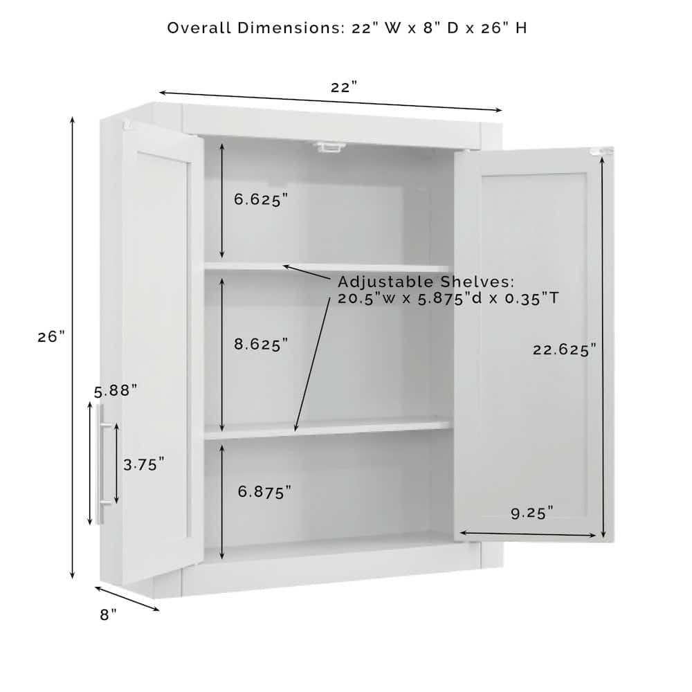 Crosley Furniture - Savannah Wall Storage Cabinet - Navy price history on PriceWatchPro