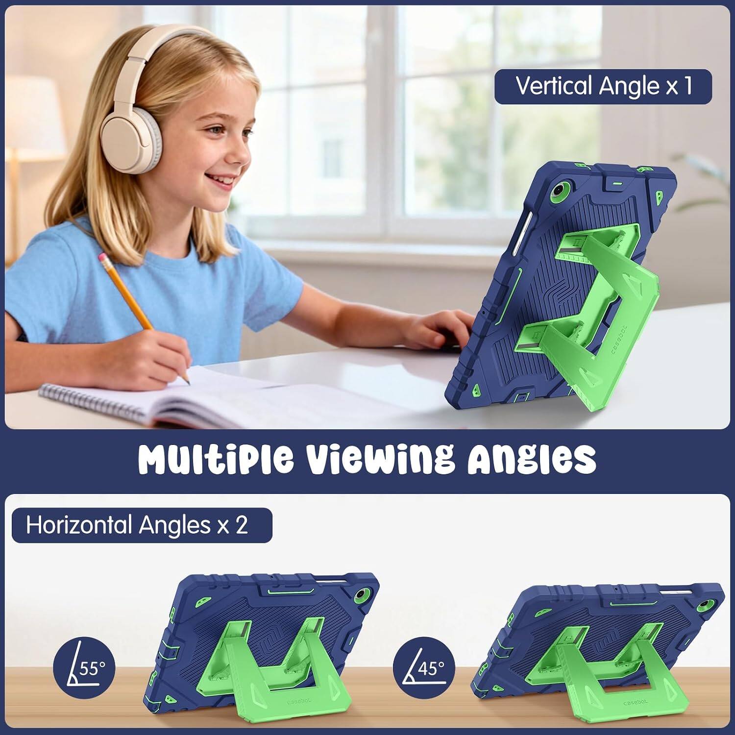 Vertical Angle x 1  
Multiple Viewing Angles  
Horizontal Angles x 2  
55°  
45°  
COSERIAL  
cakebook