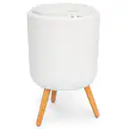 Front. SereneLife - SereneLife SLTLWS125 Freestanding Towel Warmer Bucket, 18" for Bathroom & Spa, 12L Capacity, Built-In Timer - White.