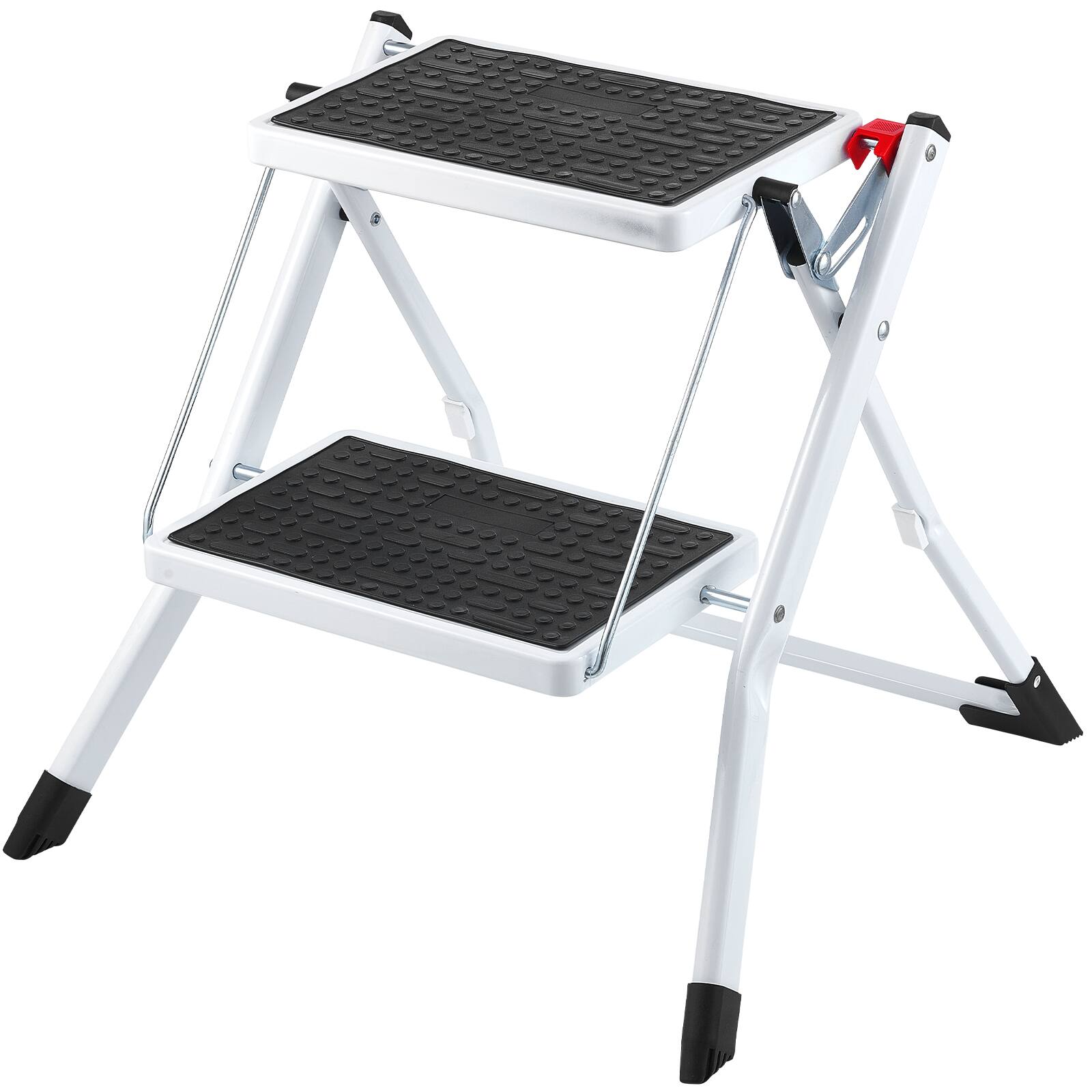 VEVOR Step Ladder Step 330lbs Capacity, Ergonomic Folding Steel