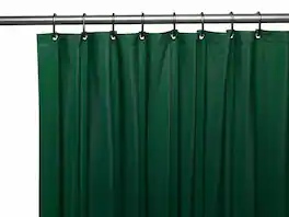Kate Aurora - Hotel Heavy Duty 10 Gauge Vinyl Shower Curtain Liners - 72" x 72" Standard Shower Curtain Liner - Hunter Green
