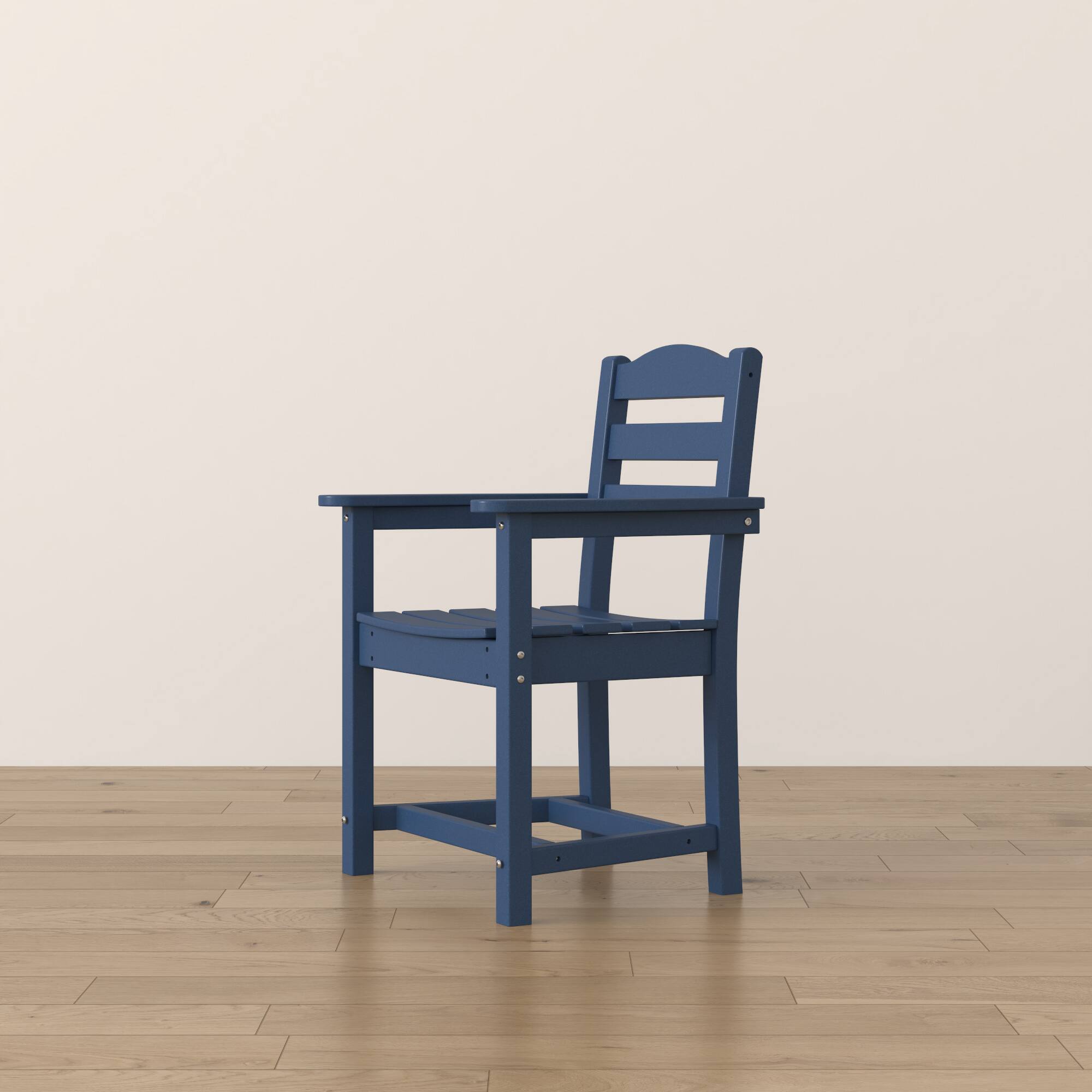 Alt View 8. Famapy - Pairs of HDPE Outdoor Dining Chair - 4 Colors Weatherproof Patio Armchair for Garden, Poolside 330LBS Capacity - Navy blue.