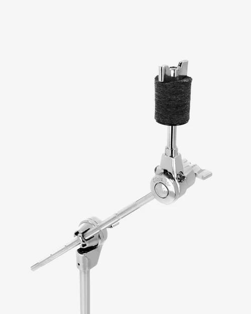 Left. Gibraltar Hardware - 8000 Series Flat Base Hideaway Boom Cymbal Stand, with Vintage Style Design.