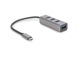 Rocstor - Premium Portable 4 Port Aluminum Hub - USB-C to 4x USB-A Hub - USB 3.0 Hub Y10A228-A1 - Unknown