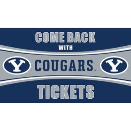 Evergreen Enterprises - BYU Cougars 28" x 16" Come Back With Tickets Door Mat - Multicolor