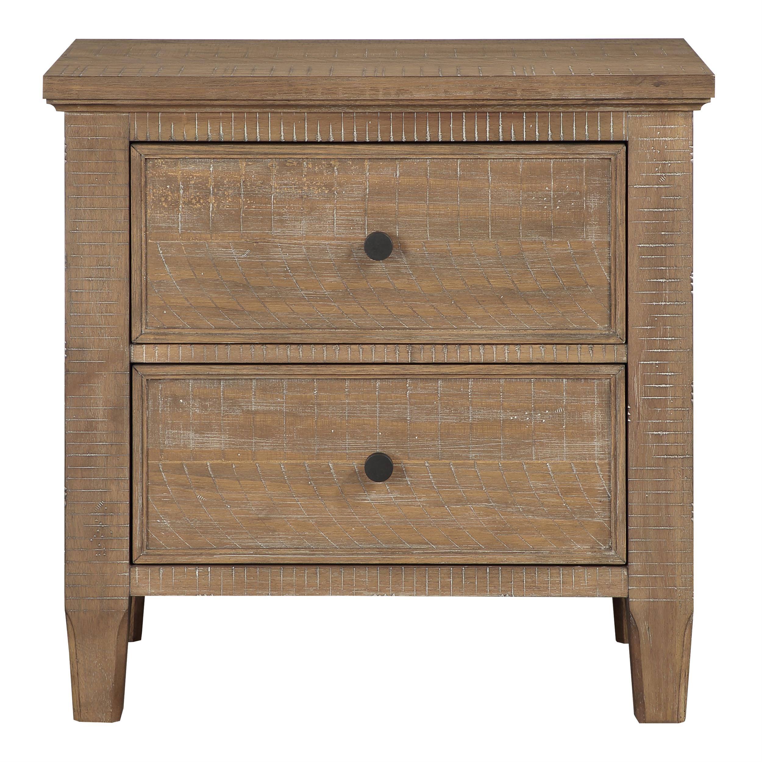 Front. Steve Silver - Riverdale 2-Drawer Nightstand - Brown.