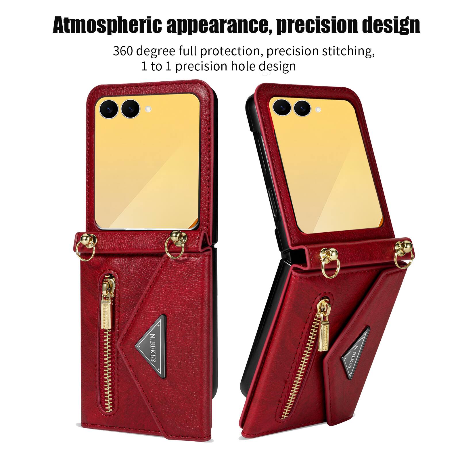 Atmospheric appearance, precision design  
360 degree full protection, precision stitching, 1 to 1 precision hole design  
N.BEKUS  
BEKUS