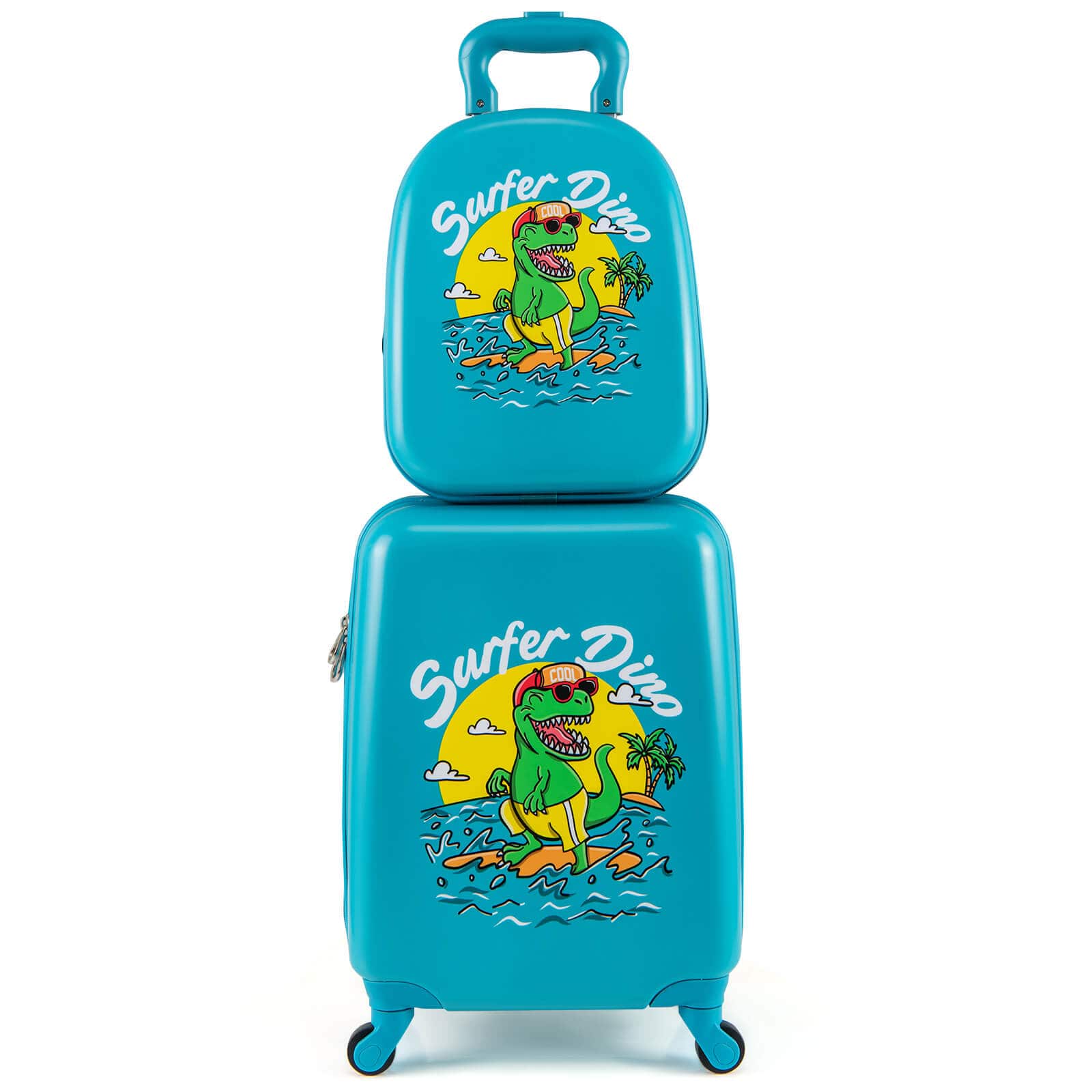 "Costway - 16"" Carry-on Suitcase & 13"" Backpack with 4 Spinner Wheels & Telescopic Handle With dinosaur pattern - Multicolor" price history on PriceWatchPro