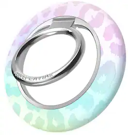 VELVET CAVIAR - Magnetic Phone Ring & Stand - White Opal Leopard