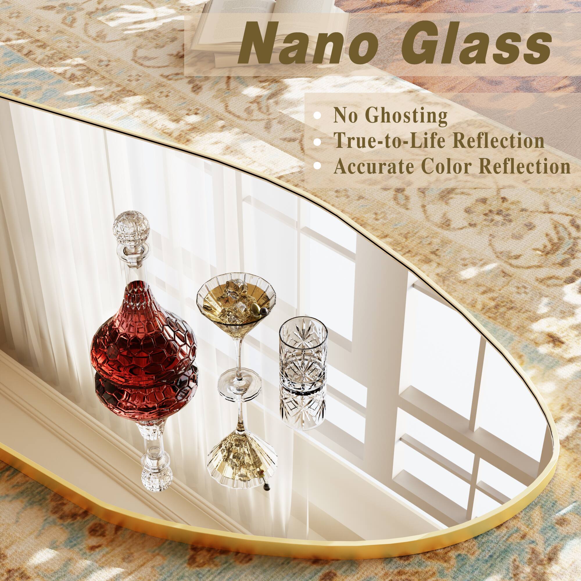 Nano Glass  
- No Ghosting  
- True-to-Life Reflection  
- Accurate Color Reflection