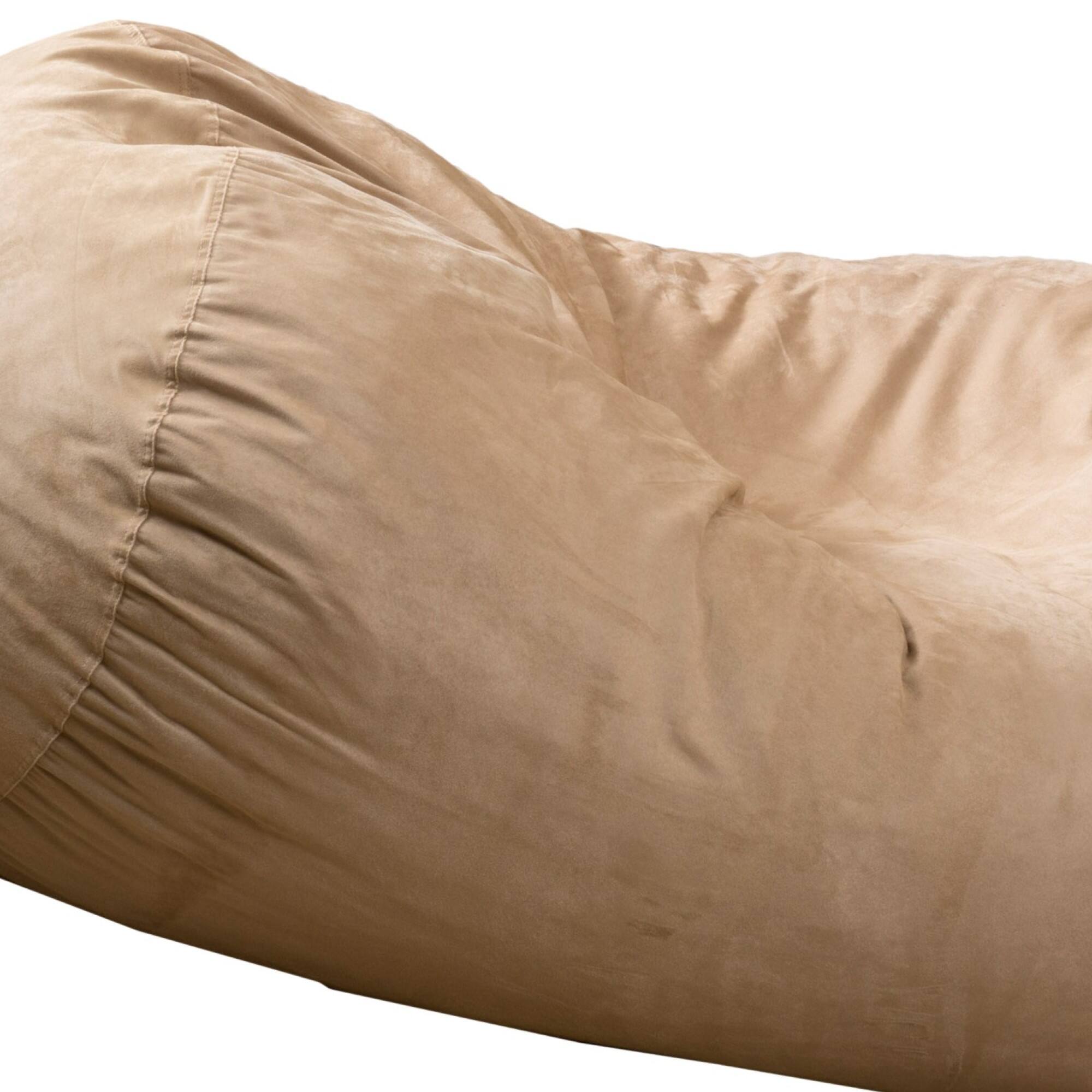 Back. GOODSILO - Premium Suede Cylindrical Bean Bag Chair for Ultimate Comfort and Style in Contemporary Living Spaces - Tuscany.