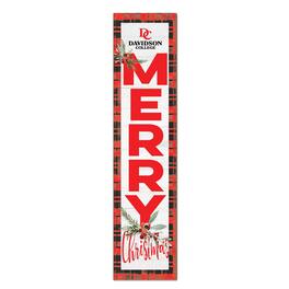 Jardine - Davidson Wildcats 12'' x 48'' Outdoor Merry Christmas Leaner - White