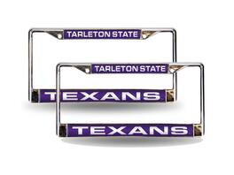 Rico Industries - Tarleton State Texans Chrome Metal Laser License Plate Frame - Set of 2 Frames - Multi