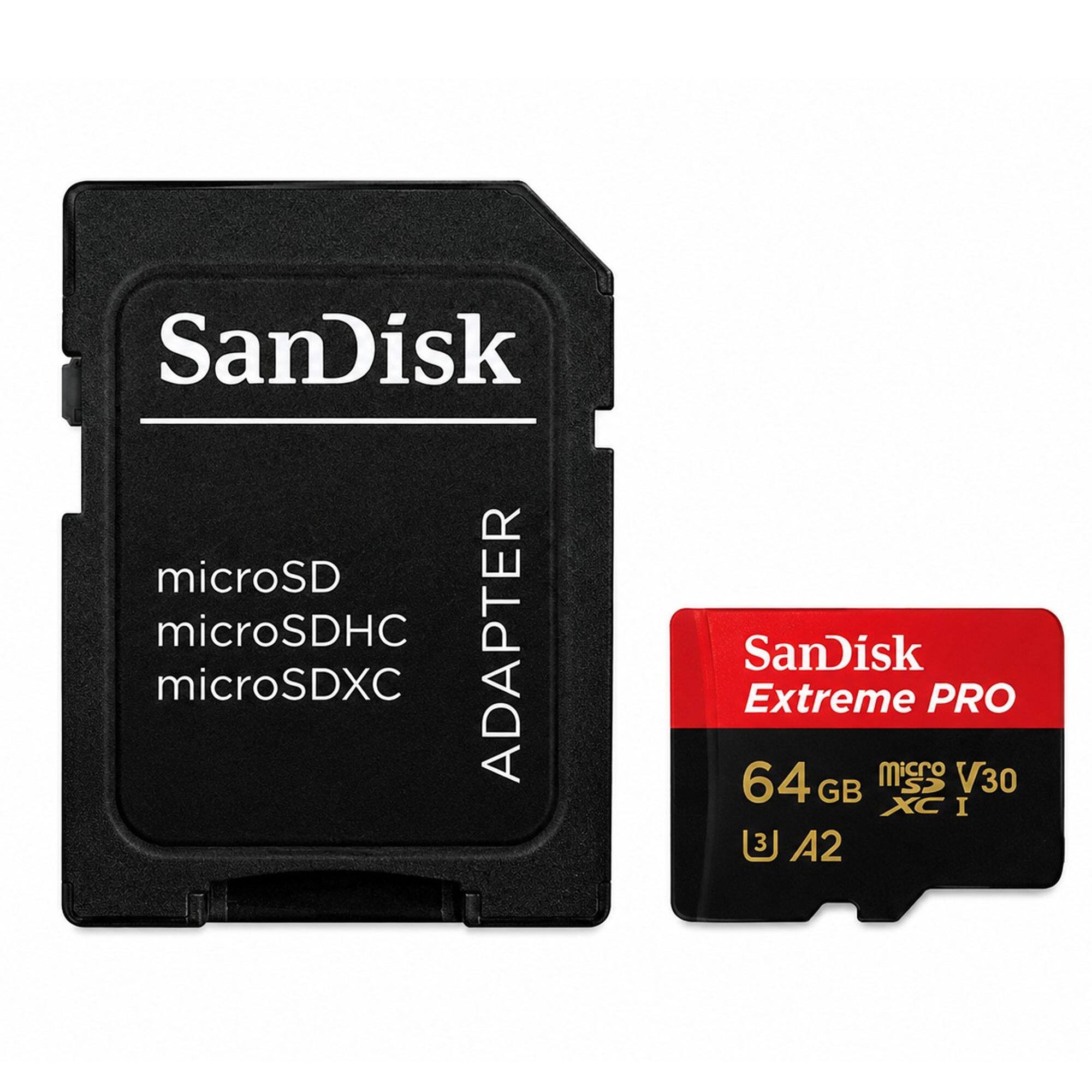 SanDisk microSD microSDHC ADAPTER microSDXC SanDisk Extreme PRO 64 GB microSDXC I V30 A2