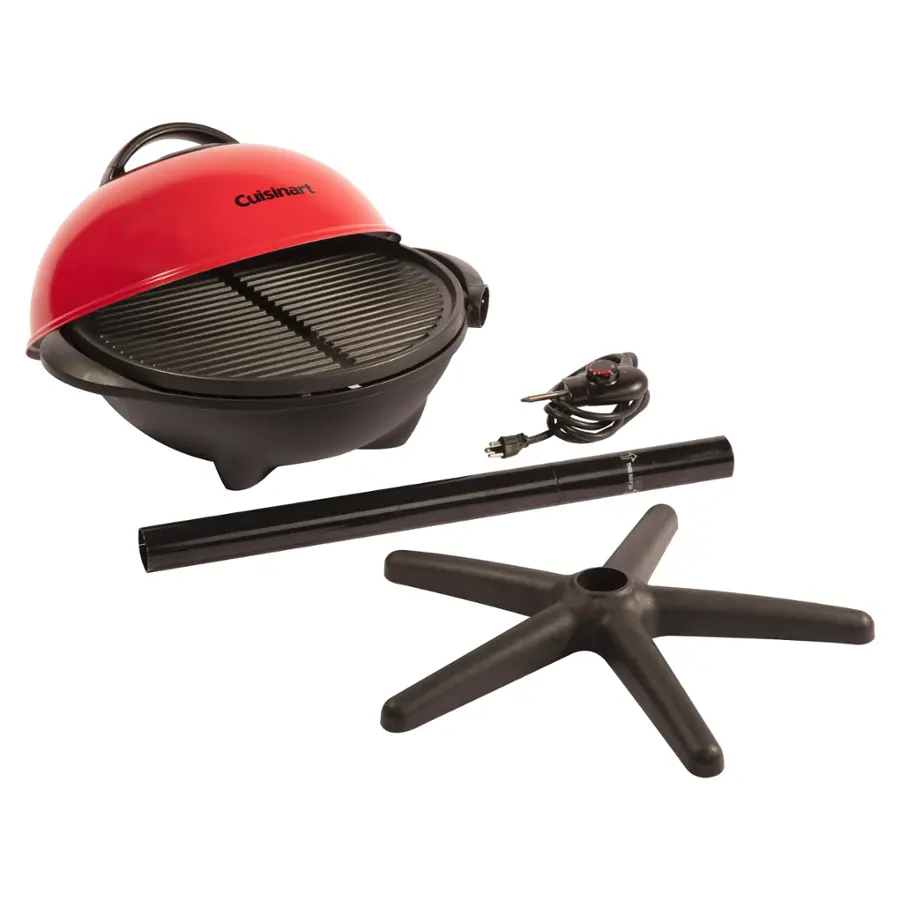 Alt View 18. Cuisinart - 2-in-1 Indoor/Outdoor Electric Grill - Red.