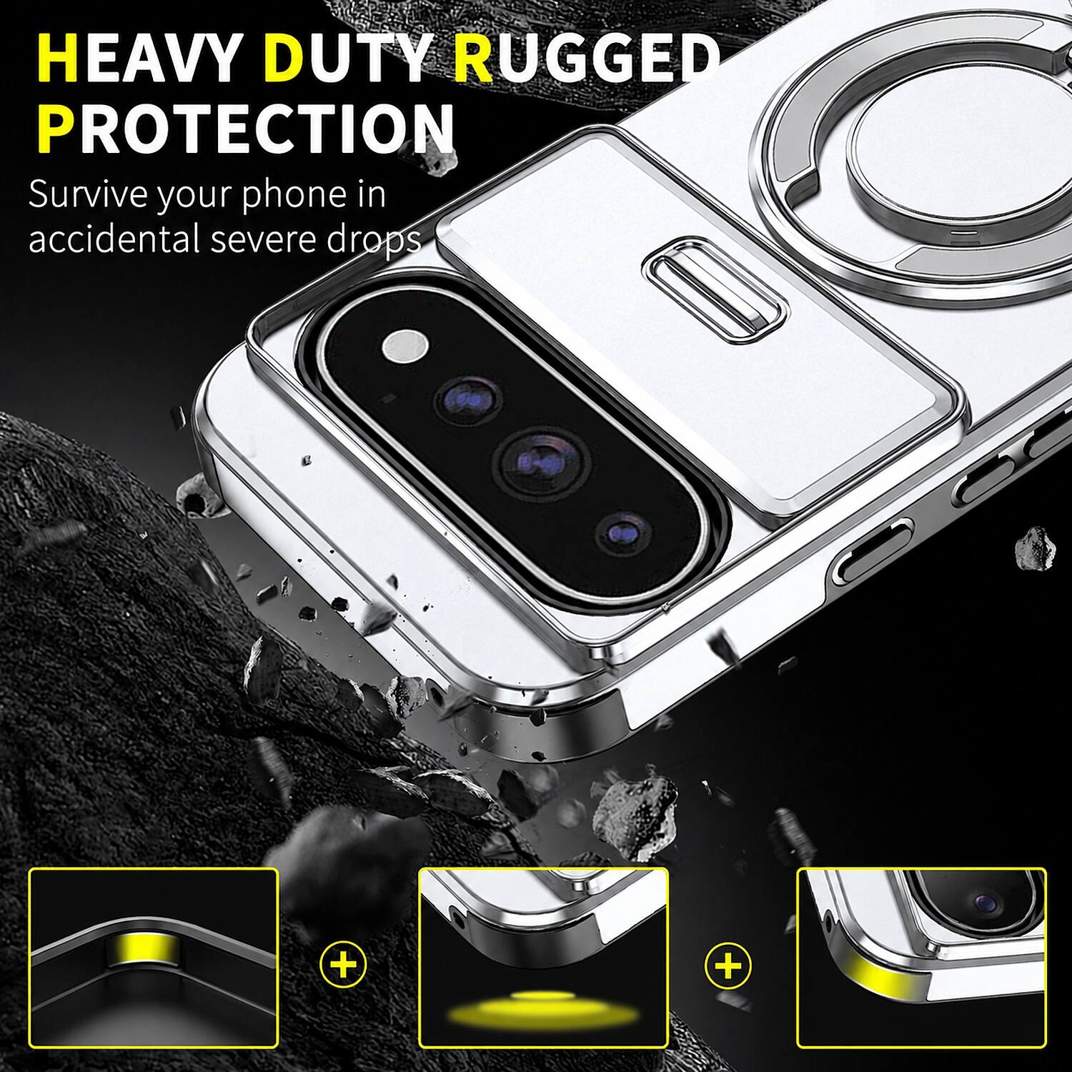 HEAVY DUTY RUGGED PROTECTION  
Survive your phone in accidental severe drops