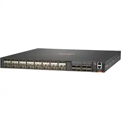 Front. HP - HPE 8325-48Y8C Layer 3 Switch - Manageable - 25 Gigabit Ethernet - 3 Layer Supported - Modular - 550 W Power Consumption - Black.