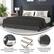 Foam Padded Upholstered Headboard & Footboard
Wooden Support Slats Accommodate Any Mattress
Durable Lightweight Engineered Wood Framework