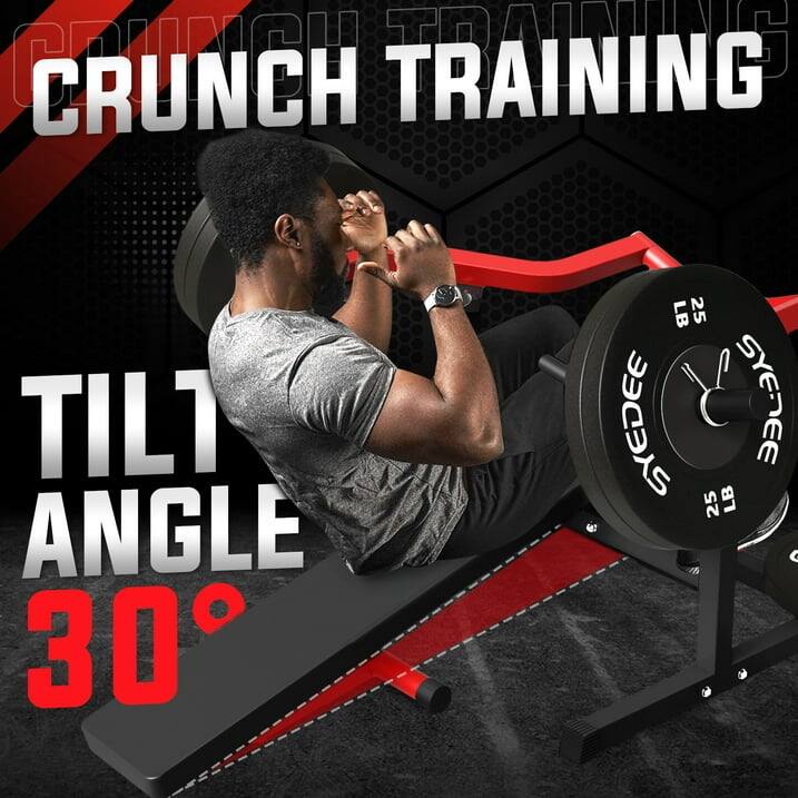 CRUNCH TRAINING, TILT ANGLE 30, SYEDEE 25 LB, SYEDEE 25 LB