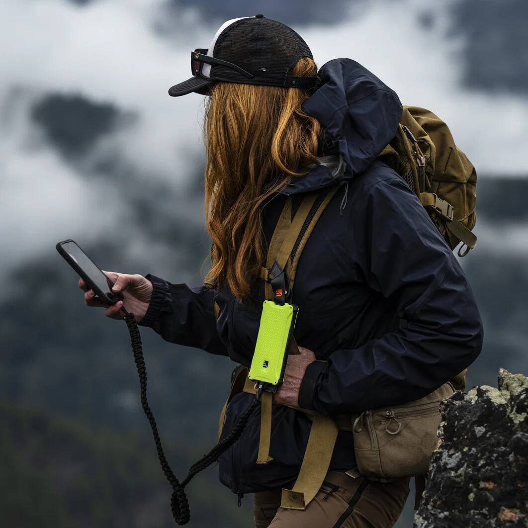 Alt View 6. Dark Energy - Poseidon Pro Indestructible Portable Charger with 10,000 mAh | Fast Charging USB-C Ports with Ultra-Durable Armor Flex - Green.