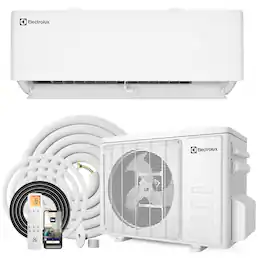 Electrolux - Vanguard 1250 Sq Ft 24000 BTU Smart Ductless Mini Split Air Conditioner and Heat System 25000 BTU Heater with Remote - White
