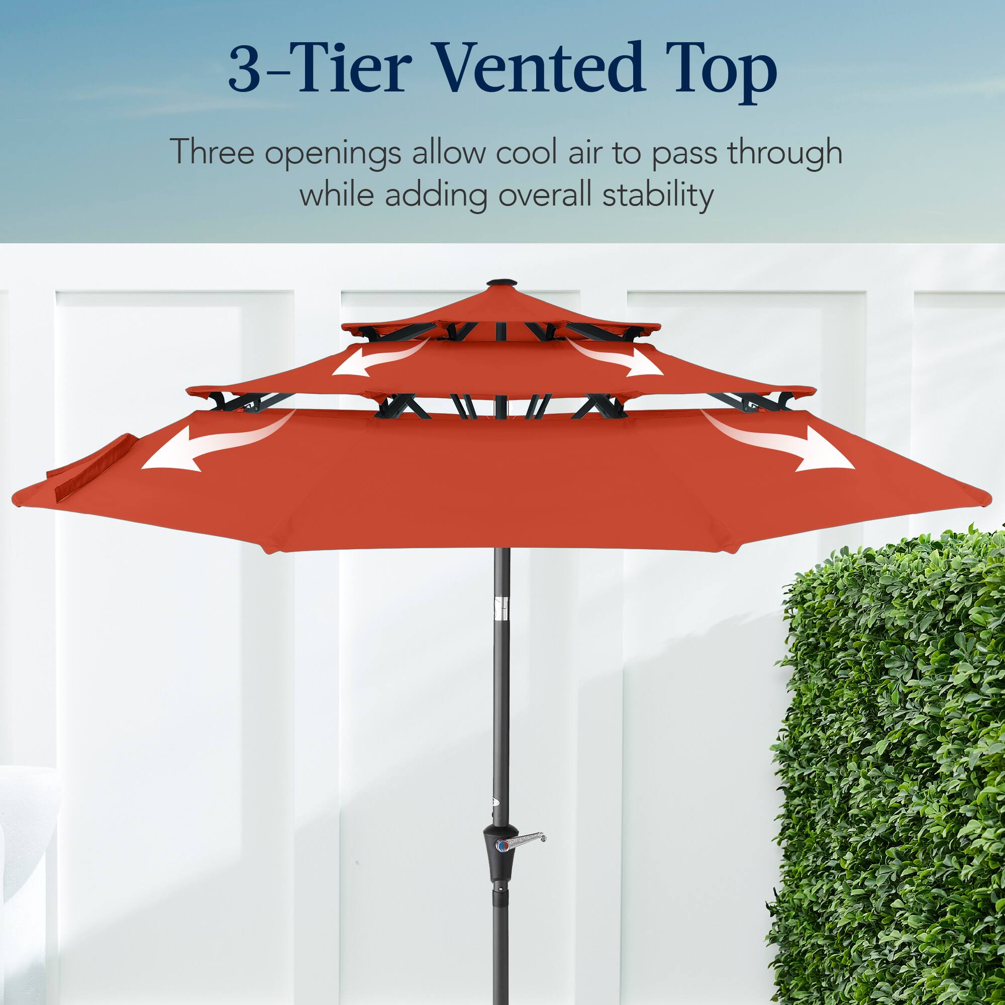 3-Tier Vented Top

Three openings allow cool air to pass through while adding overall stability.