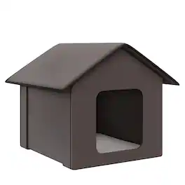 Pawhut - Heated Cat Houses for Outdoor and Indoor, Portable Kitty Shelter, Waterproof and Insulated