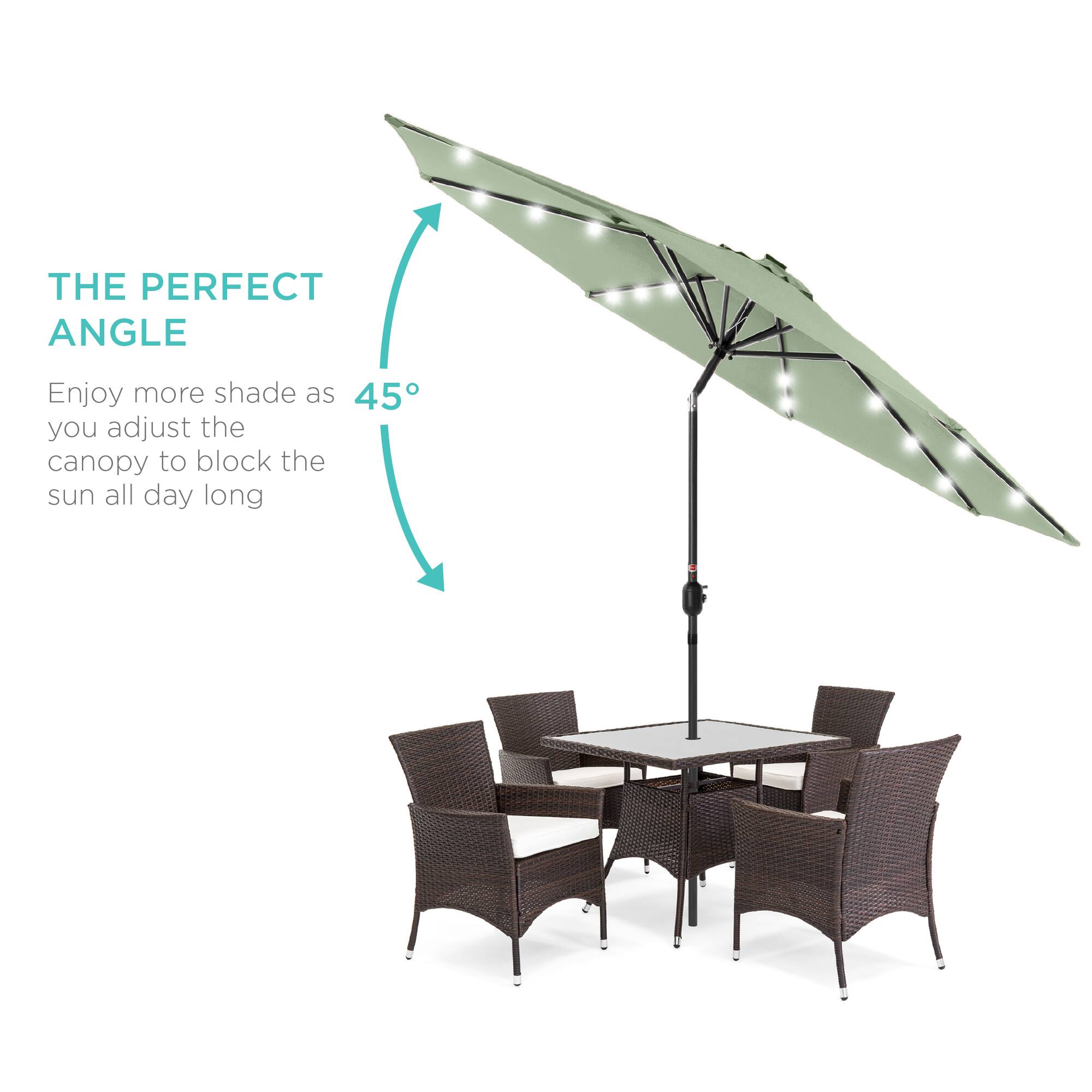 The perfect angle. Enjoy more shade as you adjust the canopy to block the sun all day long.